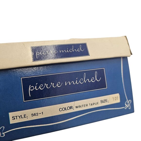 Vintage 1990s Pierre Michel Womens Brown Suede & Patent Leather Heels Size 10B - Picture 12 of 12